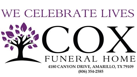 Cox funeral home amarillo - A private family viewing will be held at Cox-Rowley Funeral Home, Friday, January 29, 2021 from 1:00 p.m. to 3:00 p.m. the family will then receive friends from 5:00 p.m. - 7:00 p.m. Tiffany was born in Amarillo on August 18, 1975 to John and Sandra (Hill) Perry. She graduated from Palo Duro High School in 1994.